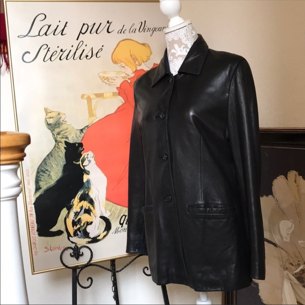 VTG COUTURE LAMB LEATHER JACKET LIGHT WEIGHT Sz Sm